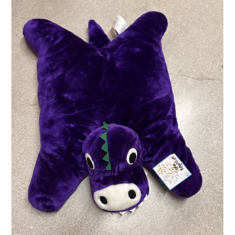 NOS VTG 80s My Slumber Mate Plush Dragon Pillow RARE Walmart With Tags NEW 23"